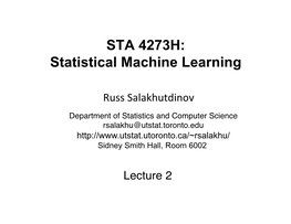 STA 4273H: Statistical Machine Learning