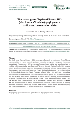 Phylogenetic Position and Conservation Status