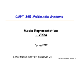 Media Representations - Video