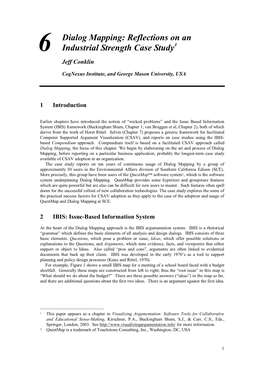 Dialog Mapping: Reflections on an 1 6 Industrial Strength Case Study Jeff Conklin