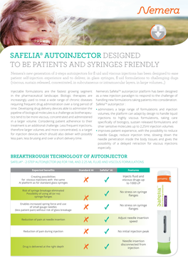 Safelia® Autoinjector