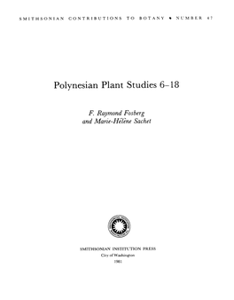 Polynesian Plant Studies 6- 18