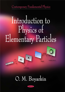 Introduction to Physics of Elementary Particles