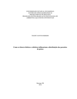 Como Os Fatores Bióticos E Abióticos Influenciam a Distribuição Dos Parasitos De Peixes