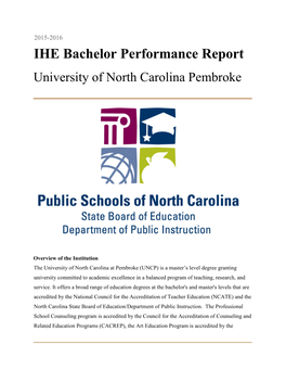 U UNCP 2016 Performance Report.Docx