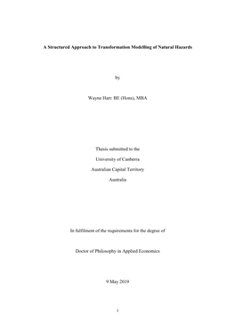 A Structured Approach to Transformation Modelling of Natural Hazards