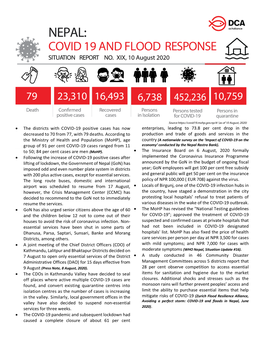 The Districts with COVID-19 Positive Cases Has Now Enterprises, Leading to 73.8 Per Cent Drop in the Decreased to 70 from 77, with 79 Deaths