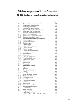 Clinical Aspects of Liver Diseases 21 Clinical and Morphological Principles