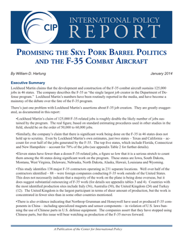 Promising the Sky: Pork Barrel Politics and the F-35 Combat Aircraft