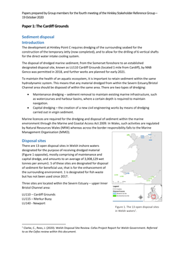 Paper 1: the Cardiff Grounds Sediment Disposal