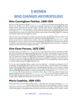 9 Women Who Changed Anthropology