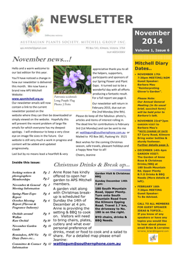 APS Mitchell Newsletter 2014. 1.6 November