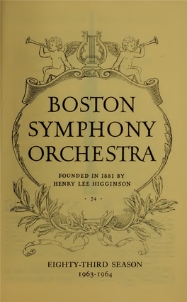 Boston Symphony Orchestra Concert Programs, Season 83, 1963-1964