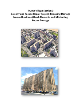 Trump Village Section 3 Balcony and Façade Repair Project: Repairing Damage from a Hurricane/Harsh Elements and Minimizing Future Damage