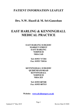 East Harling & Kenninghall Medical Practice