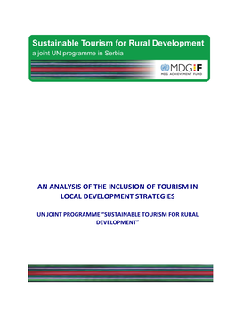 An Analysis of the Inclusion of Tourism in Local Development Strategies