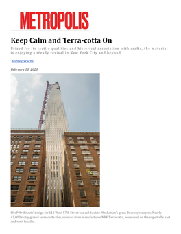 Keep Calm and Terra-Cotta On
