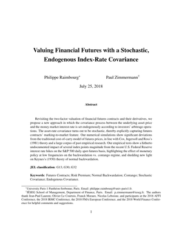Valuing Financial Futures with a Stochastic, Endogenous Index-Rate Covariance