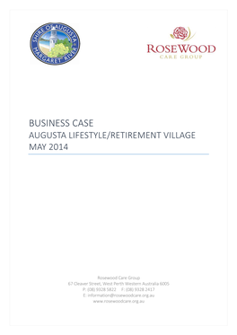 Business Case Augusta Lifestyle/Retirement Village May 2014