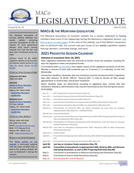 Legislative Update Volume 26, No