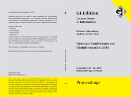 GI-Edition Proceedings