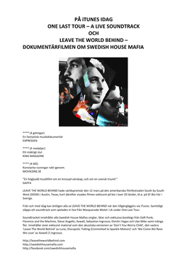 Dokumentärfilmen Om Swedish House Mafia