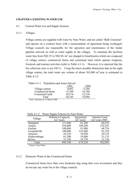 4 Existing Water Use