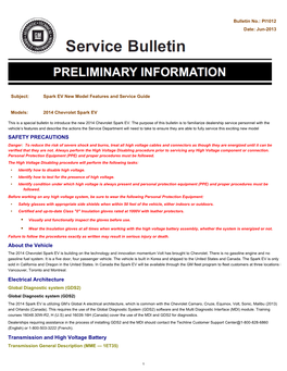 SAFETY PRECAUTIONS About the Vehicle Electrical Architecture