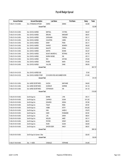 Payroll Budget Spread