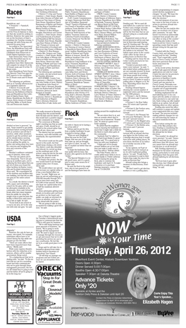 Thursday , April 26 , 2012 Government, Berge Noted