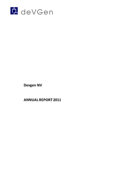 Devgen NV Annual Report 2011