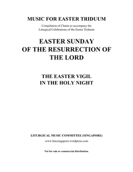 Easter Vigil Chants