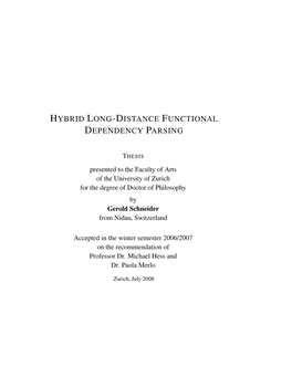 Hybrid Long-Distance Functional Dependency Parsing