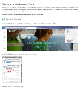 Clearing Your Web Brower's Cache