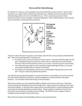 Port-A-Cath for Chemotherapy