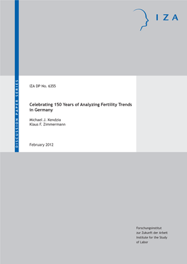 Celebrating 150 Years of Analyzing Fertility Trends in Germany