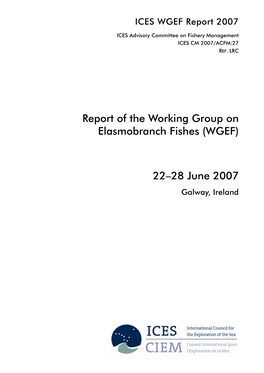 Report of the Working Group on Elasmobranch Fishes (WGEF)