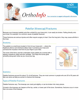 Patellar (Kneecap) Fractures-Orthoinfo