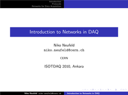 Introduction to Networks in DAQ
