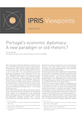 Portugal's Economic Diplomacy