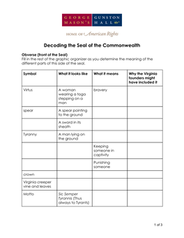 Decoding the Seal of the Commonwealth