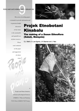 Projek Etnobotani Kinabalu