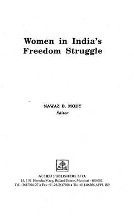 Women in India's Freedom Struggle