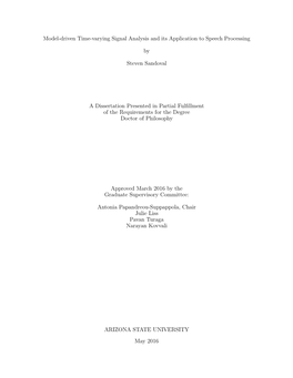 Model-Driven Time-Varying Signal Analysis and Its Application to Speech Processing