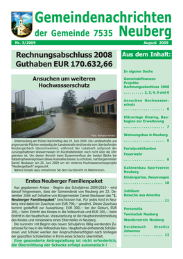 Gemeindenachrichten Der Gemeinde 7535 Neuberg