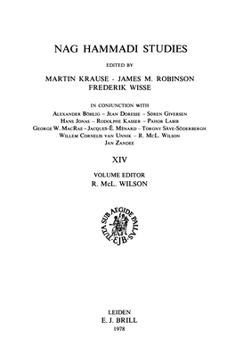 Nag Hammadi and Gnosis. Papers Read at the First International