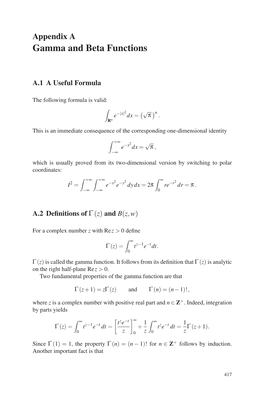Gamma and Beta Functions