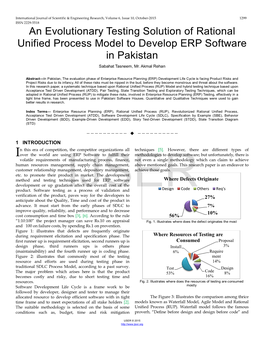 An Evolutionary Testing Solution of Rational Unified Process Model to Develop ERP Software in Pakistan Sabahat Tasneem, Mr