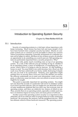 Introduction to Operating System Security