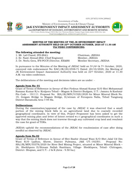 J&K Environment Impact Assessment Authority